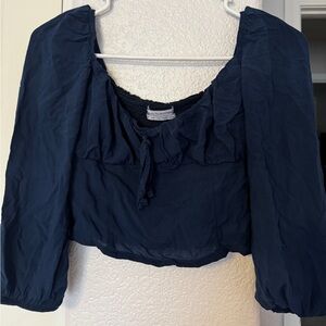 UO puffy 3/4 sleeve blouse